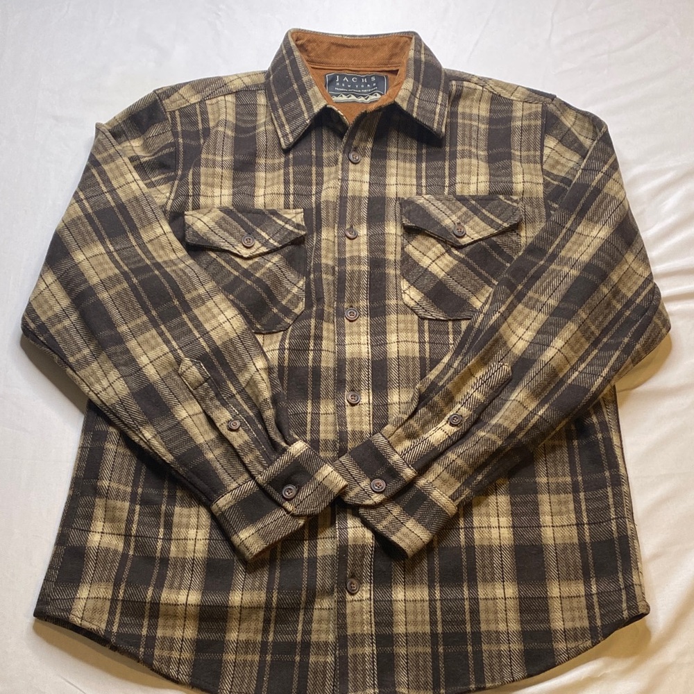 Jachs Brown and‎ Tan Plaid Shirt-NWOT